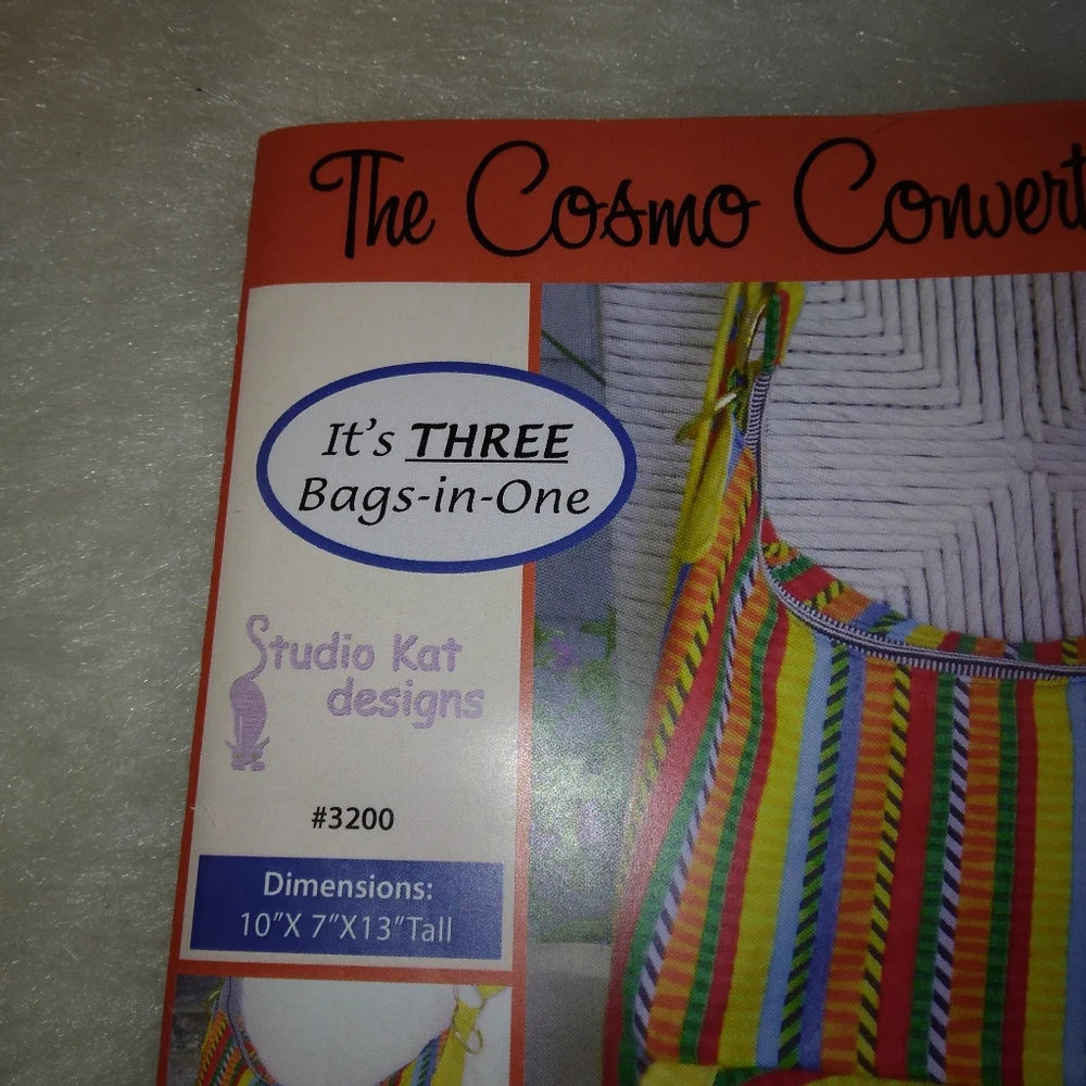STUDIO KAT DESIGNS 3200 The Cosmo Convertible Backpack Cross Body Bag new & uncu